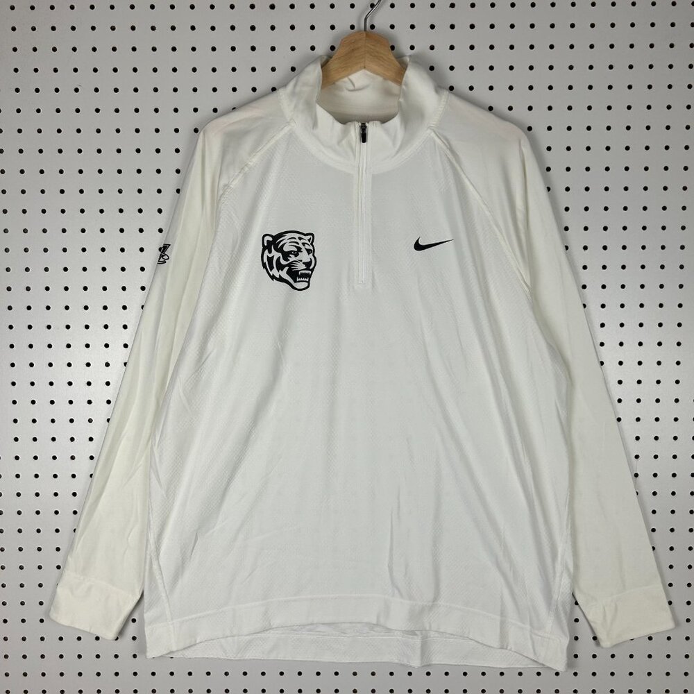 Nike 1‎ Cent Memphis Tigers Quarter Zip XL White Camo Basketball Penny Hardaway